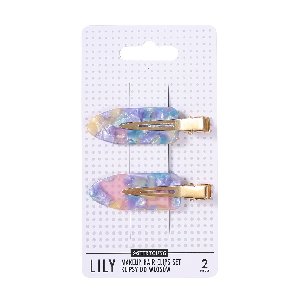 85224801756790960 Lily klipsy do włosów do makijażu Pink Blue 2szt - obrazek 1