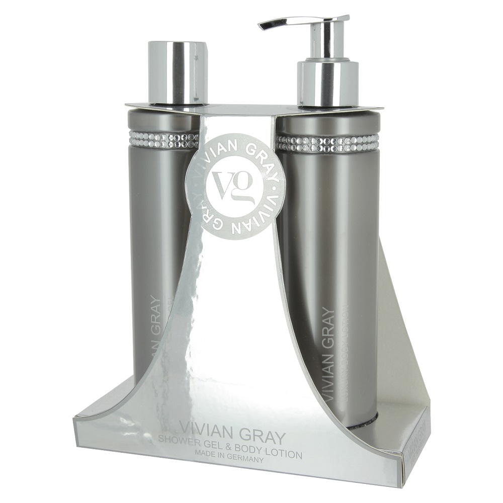 85333791676896329 Grey Crystals zestaw Luxury Shower Gel żel pod prysznic 250ml + Luxury Body Lotion balsam do ciała 250ml - obrazek 1