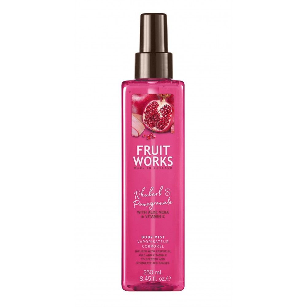 8546391572870250 Fruit Works Body Mist mgiełka do ciała Rhubarb & Pomegranate 250ml - obrazek 1