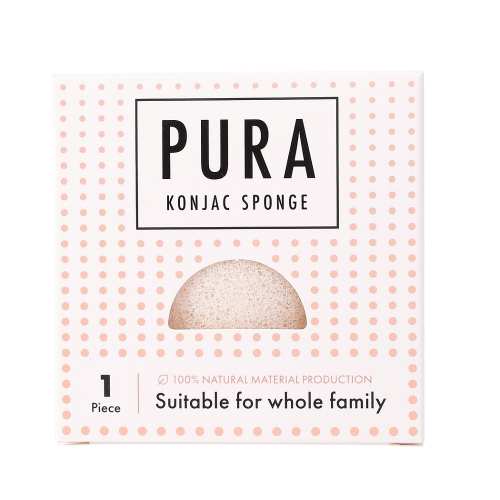 85467661756814145 Pura Konjac Sponge gąbka do mycia twarzy White - obrazek 1