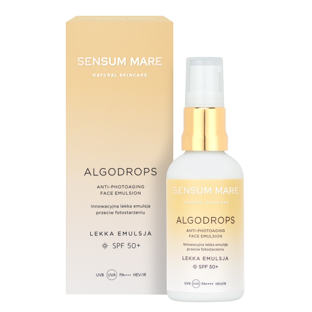 85535571756451561 Algodrops innowacyjna lekka emulsja przeciw fotostarzeniu SPF 50+ UVB UVA PA++++ HEV/IR 50ml - obrazek 1