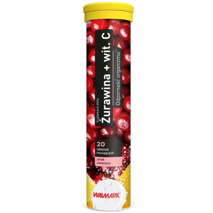 8587071754919816 Żurawina + Witamina C suplement diety 20 tabletek musujących - obrazek 1