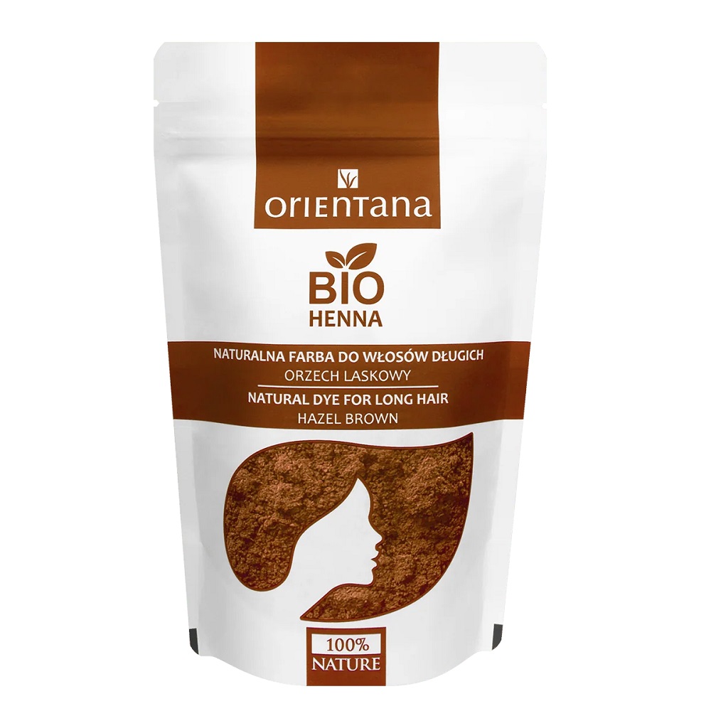 85892911773406856 Bio Henna naturalna farba do włosów długich Orzech Laskowy 100g - obrazek 1