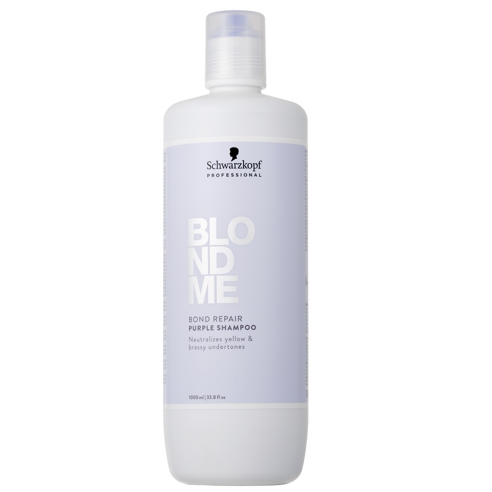 85977031757333037 BlondMe Bond Repair Purple Shampoo fioletowy szampon neutralizujący 1000ml - obrazek 1