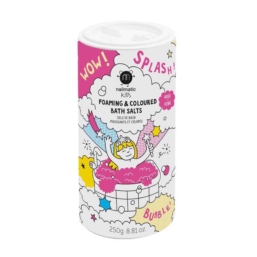 85999181636383142 Kids Foaming & Coloured Bath Salts pieniąca się sól do kąpieli dla dzieci Pink 250g - obrazek 1