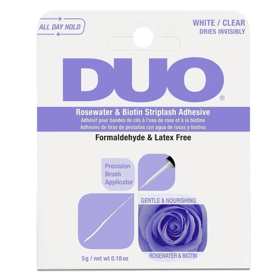 86108741739174828 Duo Rosewater & Biotin Striplash Adhesive klej do rzęs Clear 5g - obrazek 1