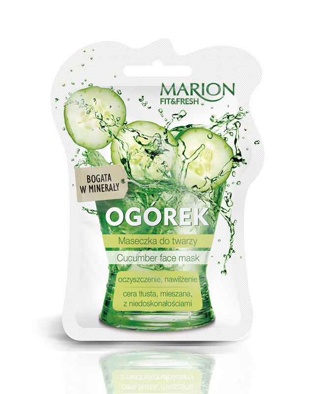 86189631582091214 Fit&Fresh Face Mask maseczka do twarzy oczyszczenie i nawilżenie Ogórek 7.5ml - obrazek 1