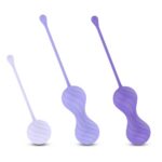Alice progresywne kulki gejszy do ćwiczeń mięśni miednicy Purple 3szt.