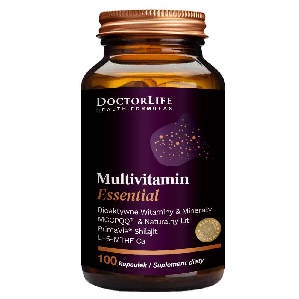 86362281686564384 Multivitamin Essential bioaktywne witaminy & minerały suplement diety 100 kapsułek - obrazek 1