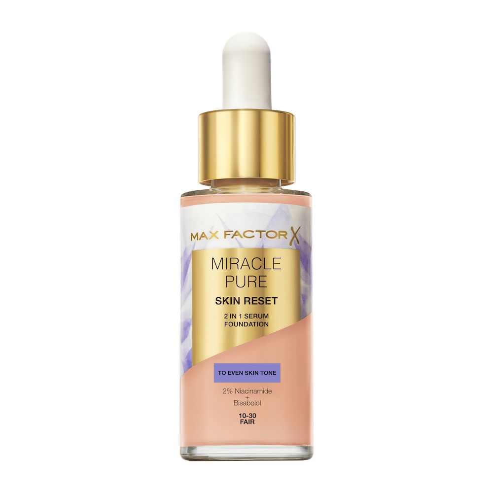 86524211733246779 Miracle Pure 2w1 Skin Reset pielęgnujący podkład z serum o wegańskiej formule 10-30 Fair 30ml - obrazek 1