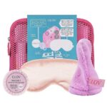 Travel Essentials podróżny zestaw rękawica + satynowa maska do spania + magnetyczny sztyft do czyszczenia + haczyk na kubek próżniowy + kosmetyczka