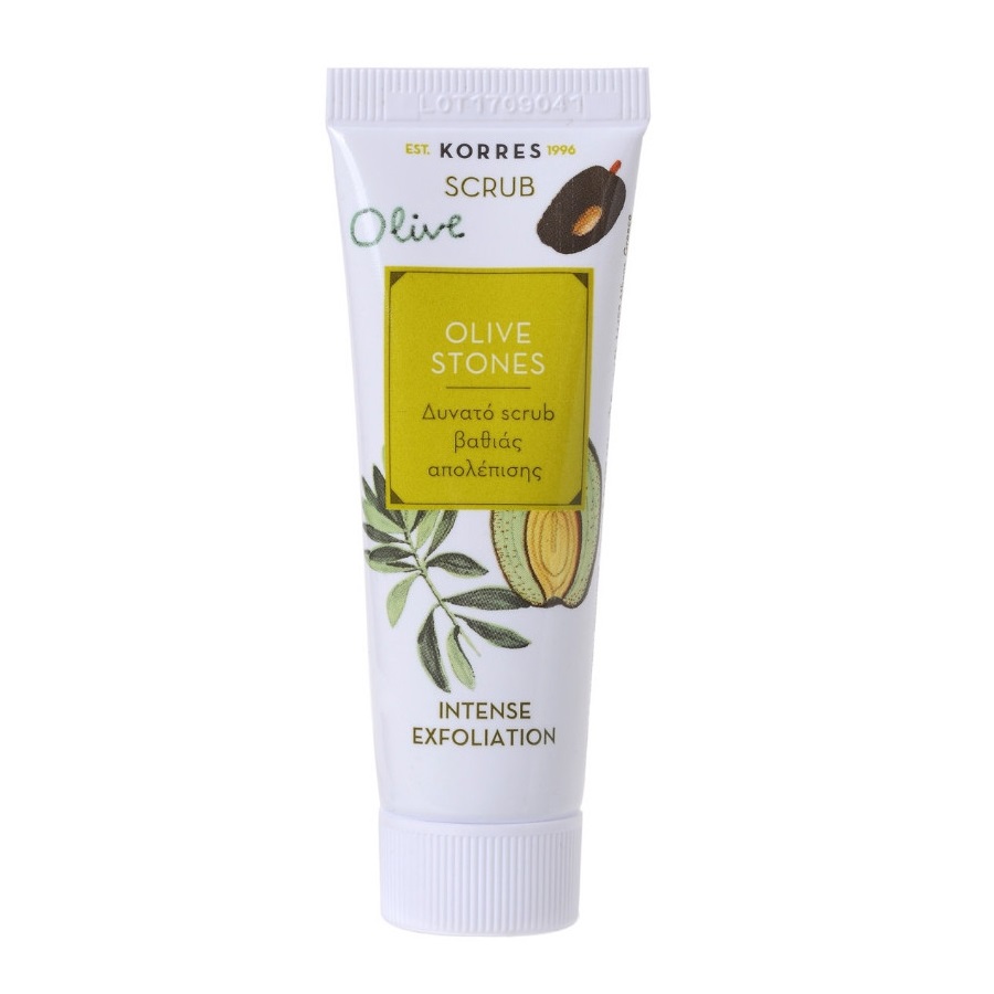 KORRES OLIVE STONES Δυνατό Scrub Βαθιάς Απολέπισης Olive Stones Intense Exfoliation Scrub oczyszczający peeling do twarzy 18ml - obrazek 1