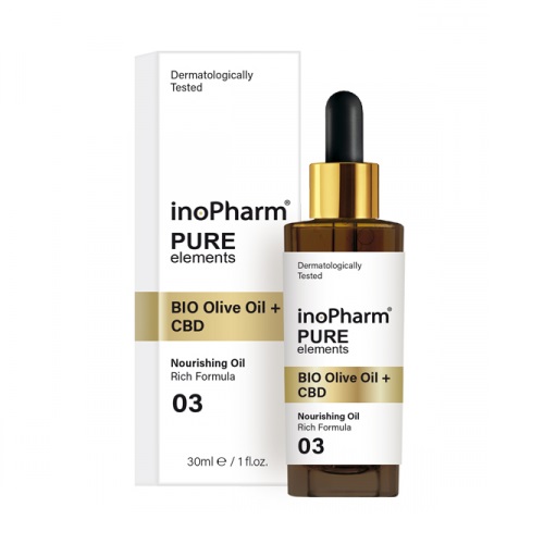 86766451659953830 Pure Elements BIO Olive Oil + CBD serum do twarzy i szyi z kannabidiolem i oliwką 30ml - obrazek 1