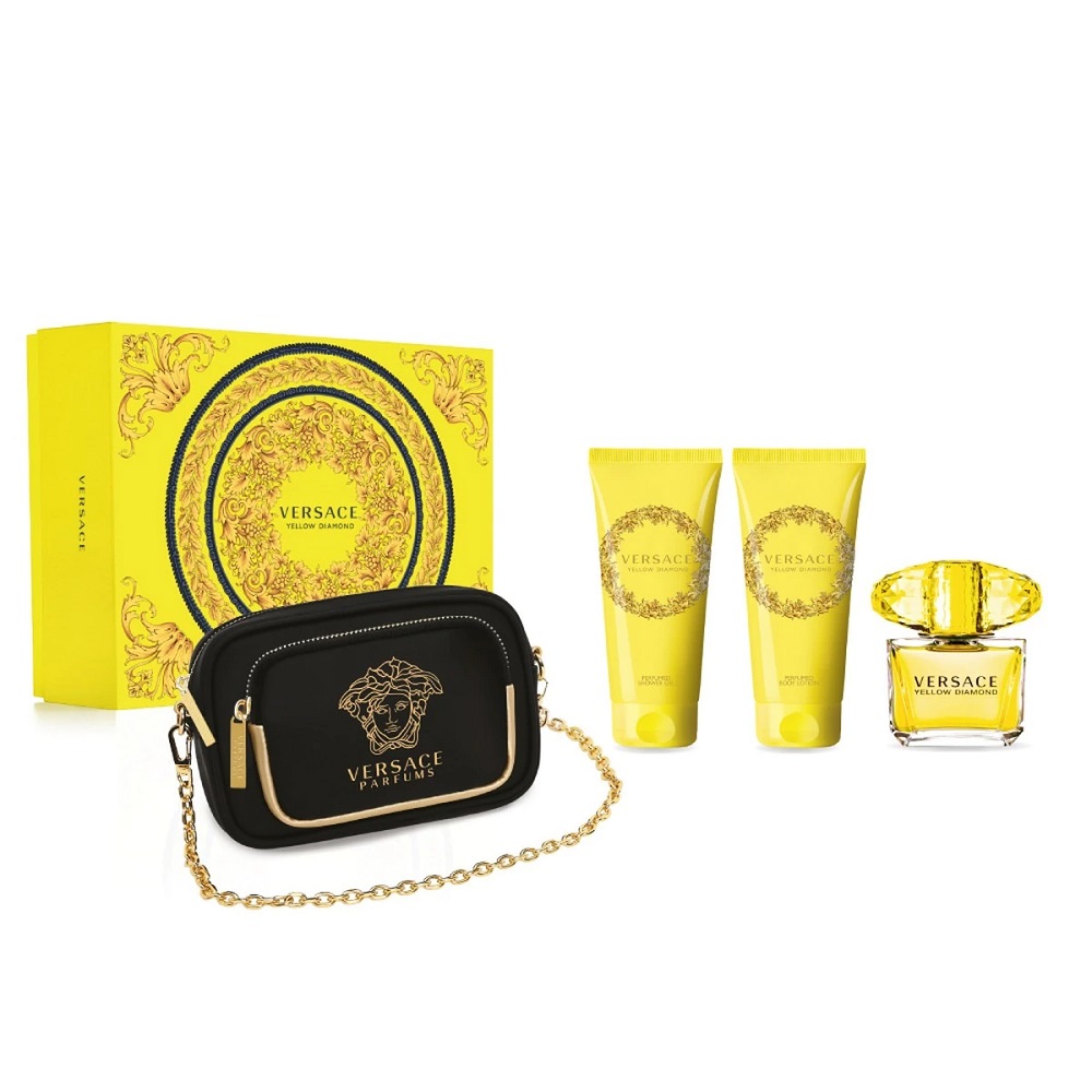 87088531667211775 Yellow Diamond zestaw woda toaletowa spray 90ml + balsam do ciała 100ml + żel pod prysznic 100ml + torebka - obrazek 1