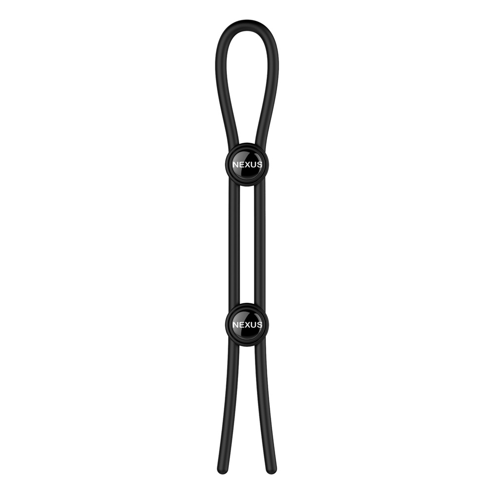 87145221713342886 Forge podwójny regulowany pierścień na penisa Black - obrazek 1