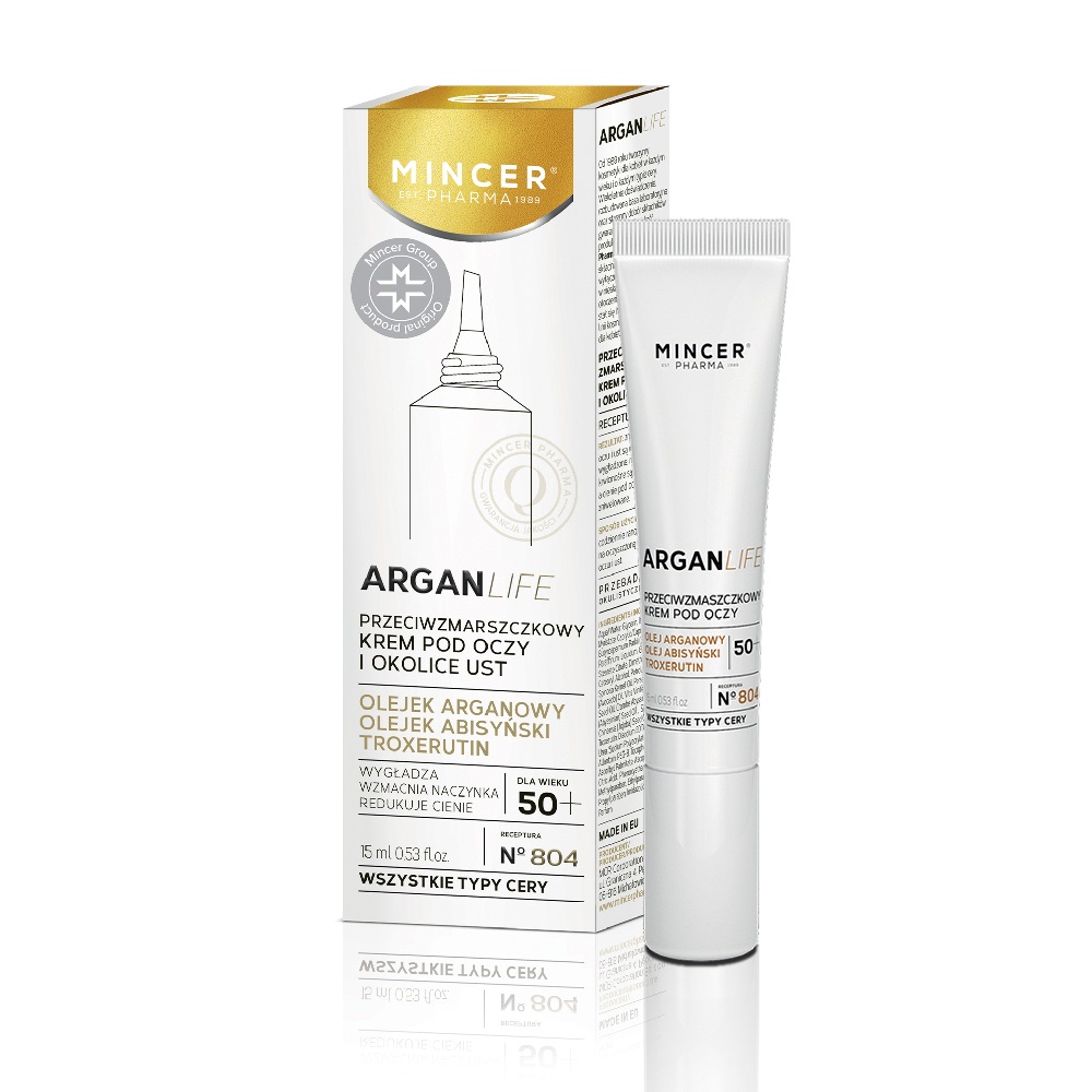 87150031678095568 ArganLife przeciwzmarszczkowy krem pod oczy i okolice ust No.804 15ml - obrazek 1