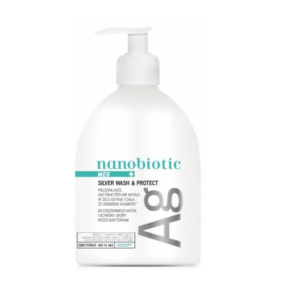 87224651767948263 Med Silver Wash & Protect mydło w żelu do rąk i ciała ze srebrem 500ml - obrazek 1