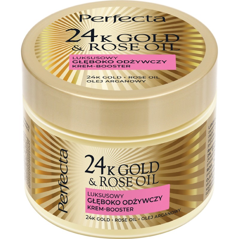 87430371715827391 24K Gold & Rose Oil luksusowy głęboko odżywczy krem-booster do ciała 300g - obrazek 1