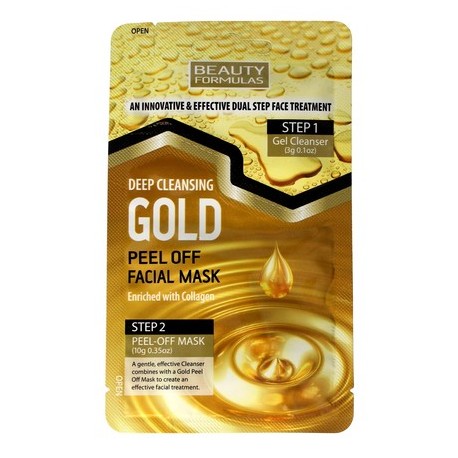 87590451588138002 Gold Peel-Off Facial Mask głęboko oczyszczająca złota maseczka do twarzy z kolagenem 3g+10g - obrazek 1
