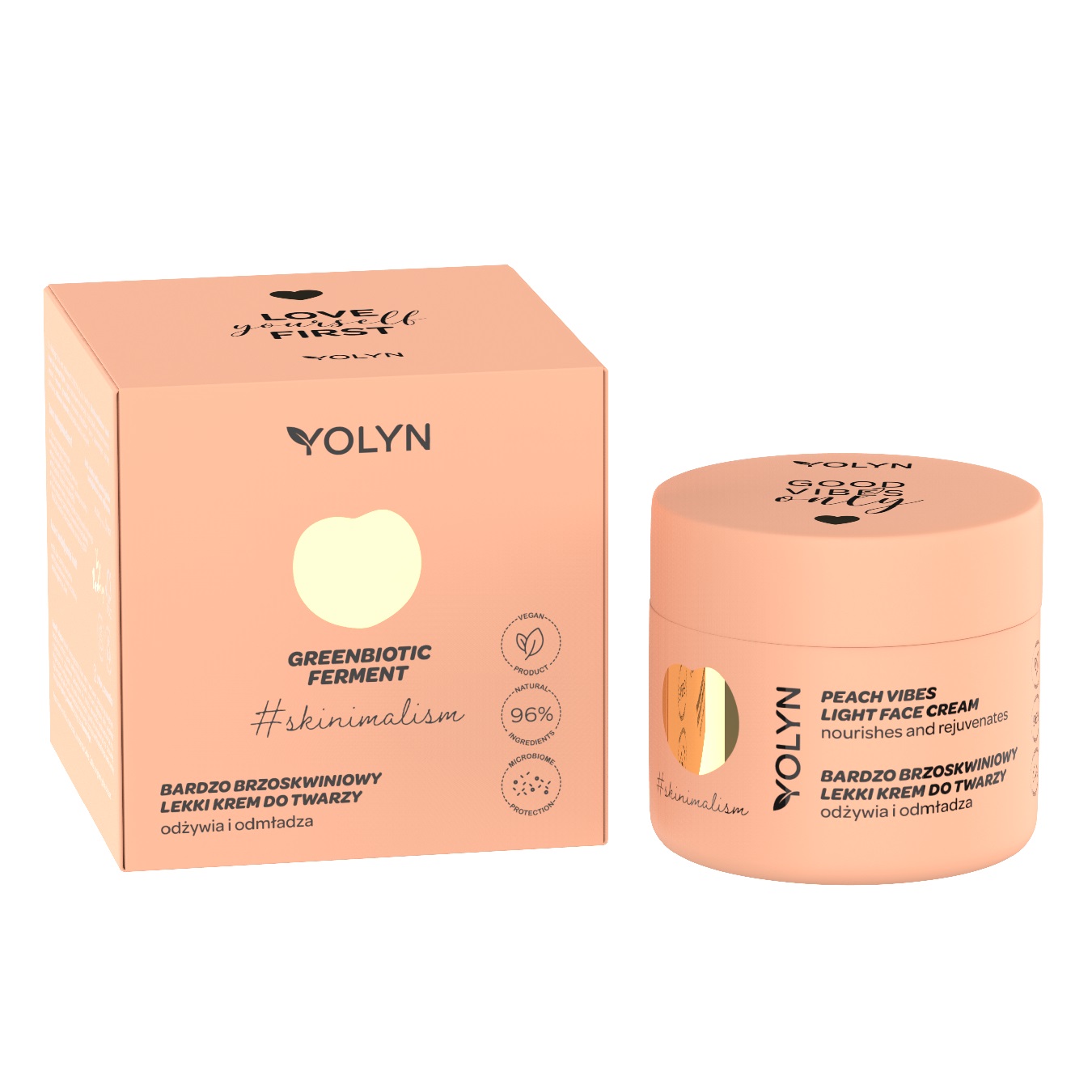 87614411677859728 Greenbiotic Ferment odżywczy krem do twarzy Bardzo Brzoskwiniowy 50ml - obrazek 1