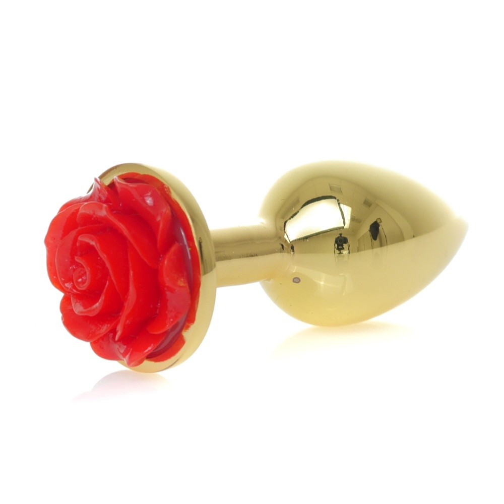 87799621778149631 Butt Plug Collection metalowy korek analny Rose Red - obrazek 1