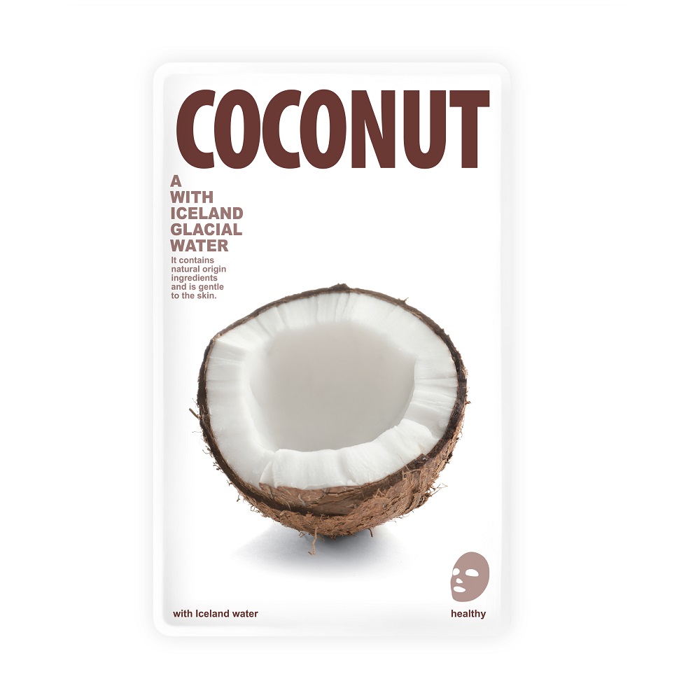 더아이스란드_아사이베리 Mask A With Iceland Glacial Water rozświetlająca maseczka w płacie Coconut 20g - obrazek 1