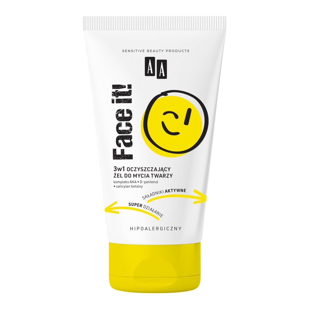 87927171681292089 Face It! 3w1 oczyszczający żel do mycia twarzy 150ml - obrazek 1