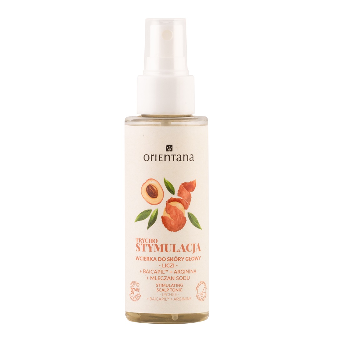 88064501753766650 Trycho Stymulacja wcierka do skóry głowy Liczi Baicapil Arginina Mleczan sodu 100ml - obrazek 1