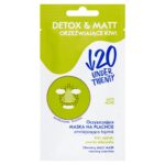 Anti Acne Detox & Matt oczyszczająca maska na płachcie zmniejszająca łojotok
