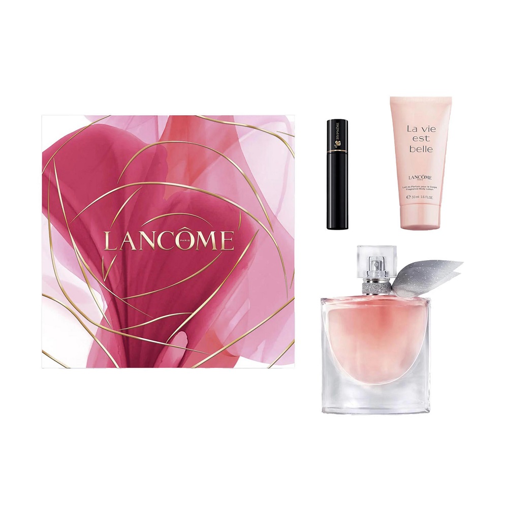 8815101757929418 La Vie Est Belle zestaw woda perfumowana spray 50ml + balsam do ciała 50ml + Hypnose Mascara 01 Noir 2ml - obrazek 1
