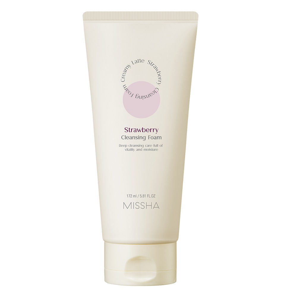 88180881702376007 Creamy Latte Cleansing Foam kremowa pianka oczyszczająca do twarzy Strawberry 172ml - obrazek 1