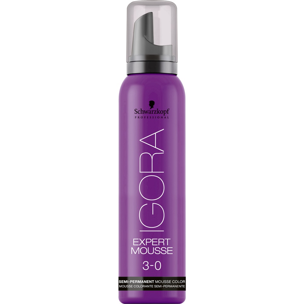 88362461636524092 Igora Expert Mousse koloryzująca pianka do włosów 3-0 Ciemny Brąz 100ml - obrazek 1