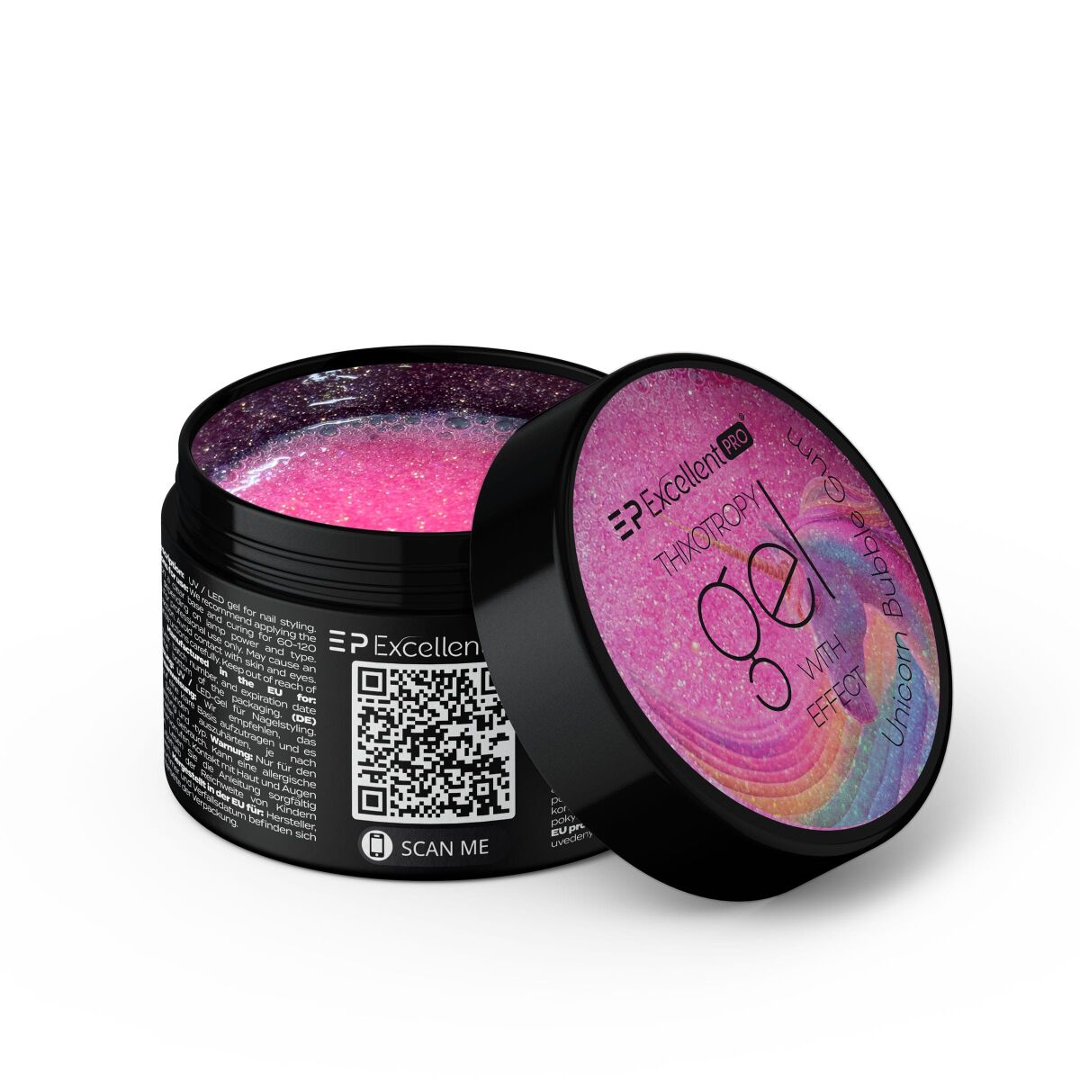 Kozubek.info for Excellent PRO Thixotropy Gel With Effect żel budujący Unicorn Bubble Gum 15g - obrazek 1