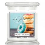 Średnia świeca zapachowa z dwoma knotami Donut Worry 411g