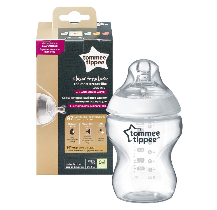88444661663158139 Closer To Nature butelka do karmienia ze smoczkiem silikonowym 0m+ 260ml - obrazek 1