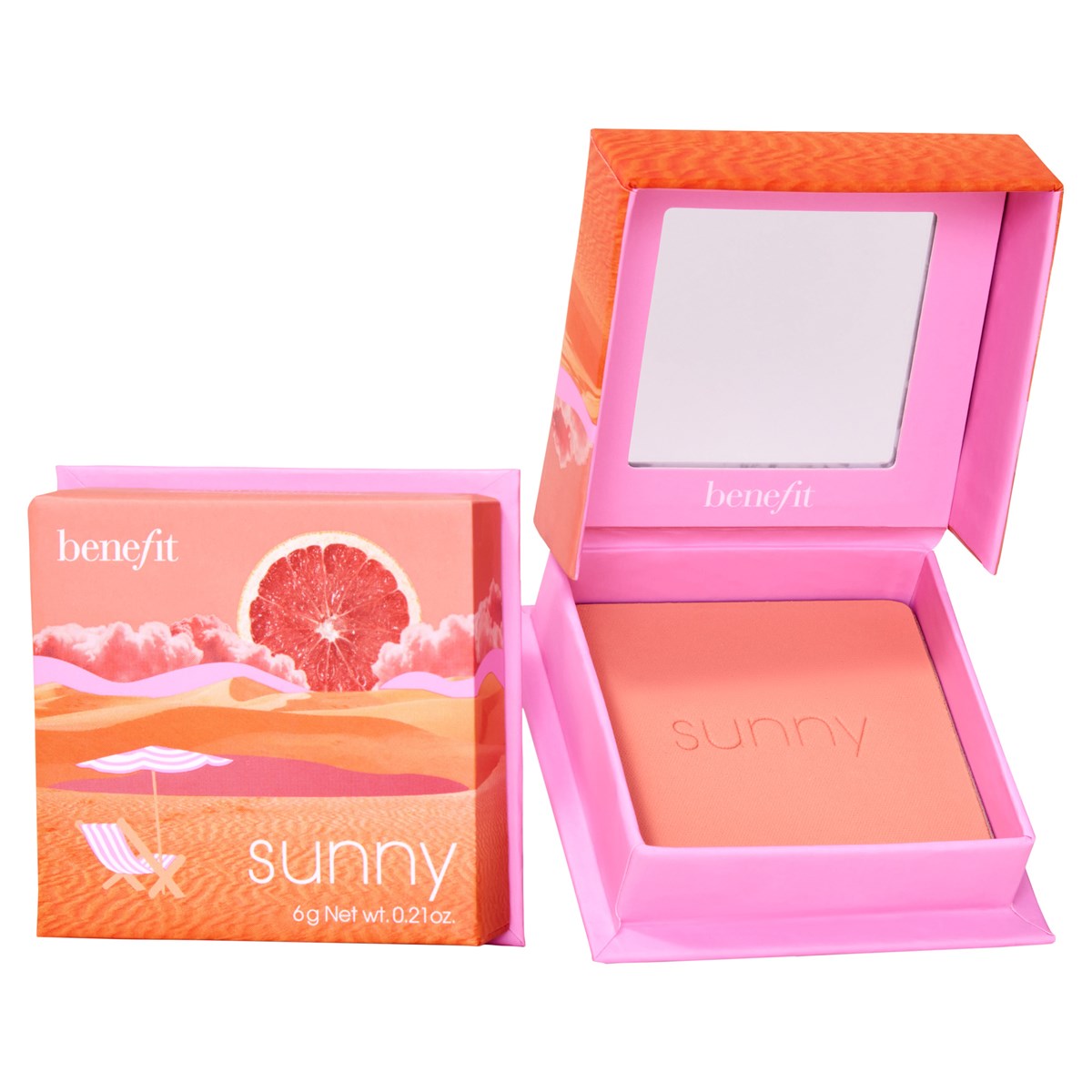 88483841672318906 Sunny Warm Coral Blush miękki róż w pudrze 6g - obrazek 1