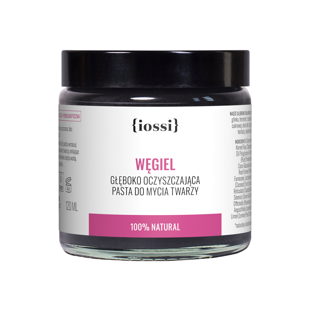 88592911606905853 Węgiel oczyszczająca pasta do mycia twarzy z węglem aktywnym algami i zieloną herbatą 120ml - obrazek 1