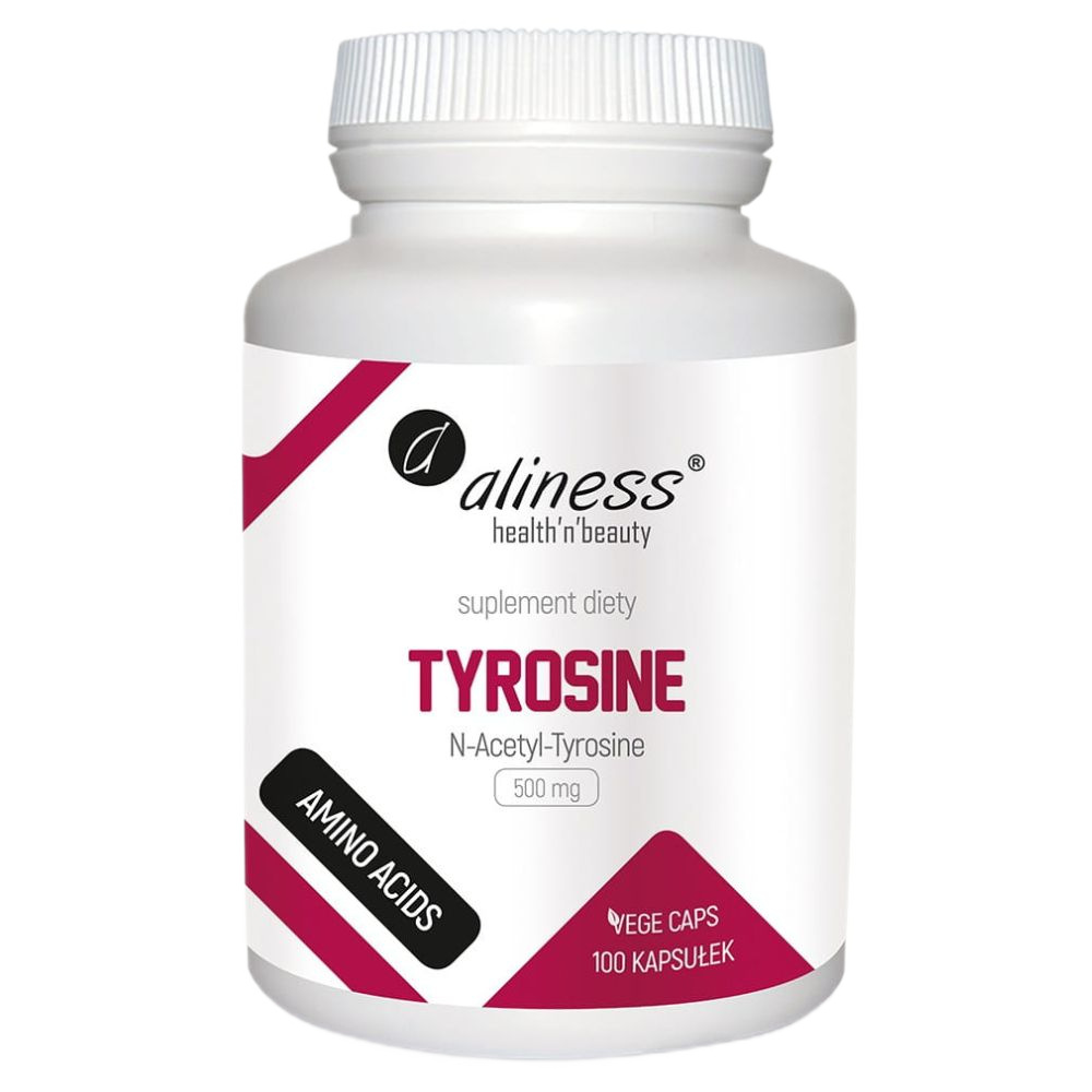 88608191763888795 Tyrosine N-Acetyl-Tyrosine 500mg suplement diety 100 kapsułek - obrazek 1