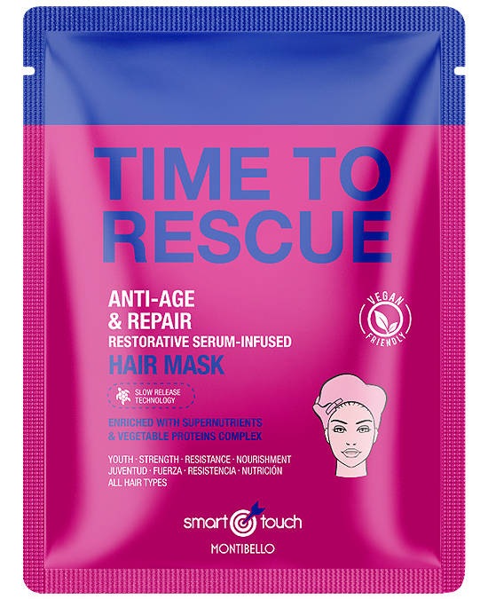 88691251637083376 Smart Touch Time To Rescue Hair Mask maska w płachcie nasączona serum 30ml - obrazek 1