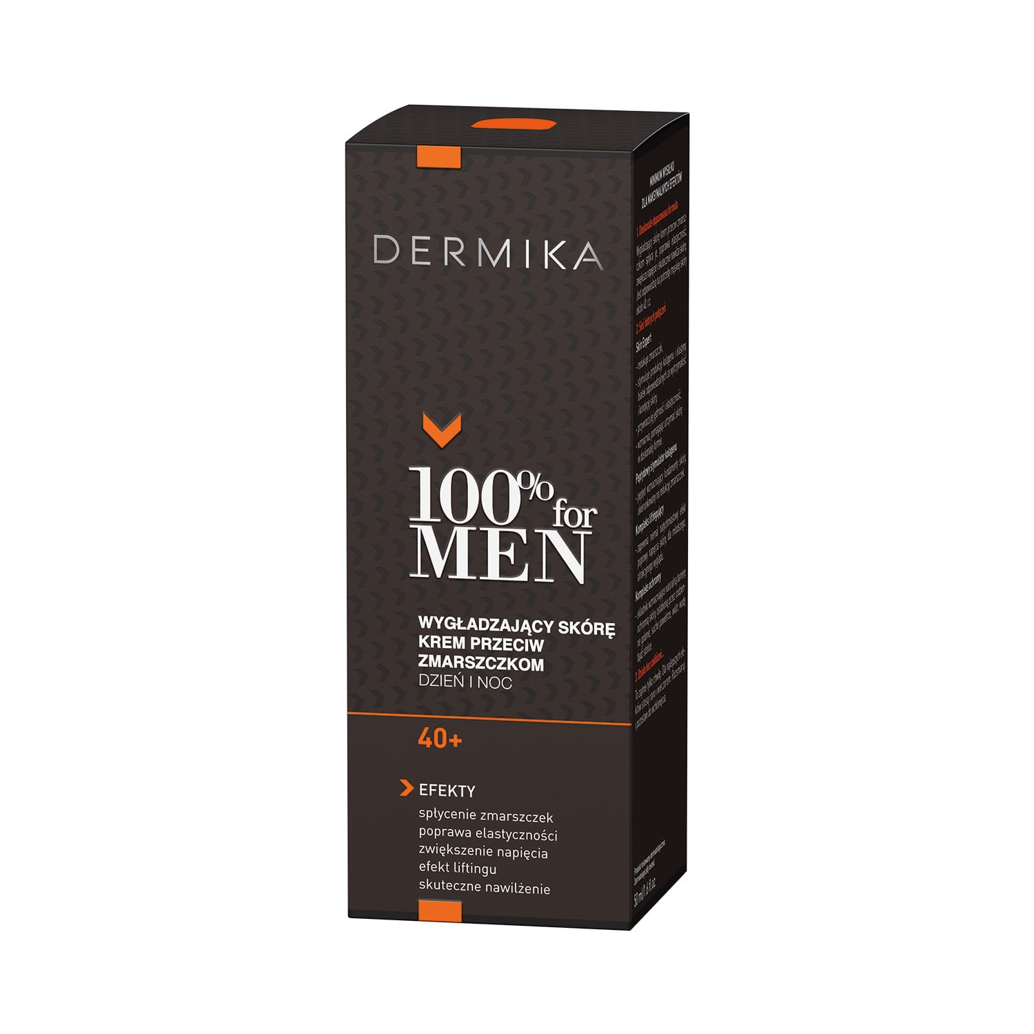 88861621601029140 100% for Men Cream 40+ wygładzający skórę krem przeciw zmarszczkom na dzień i na noc 50ml - obrazek 1