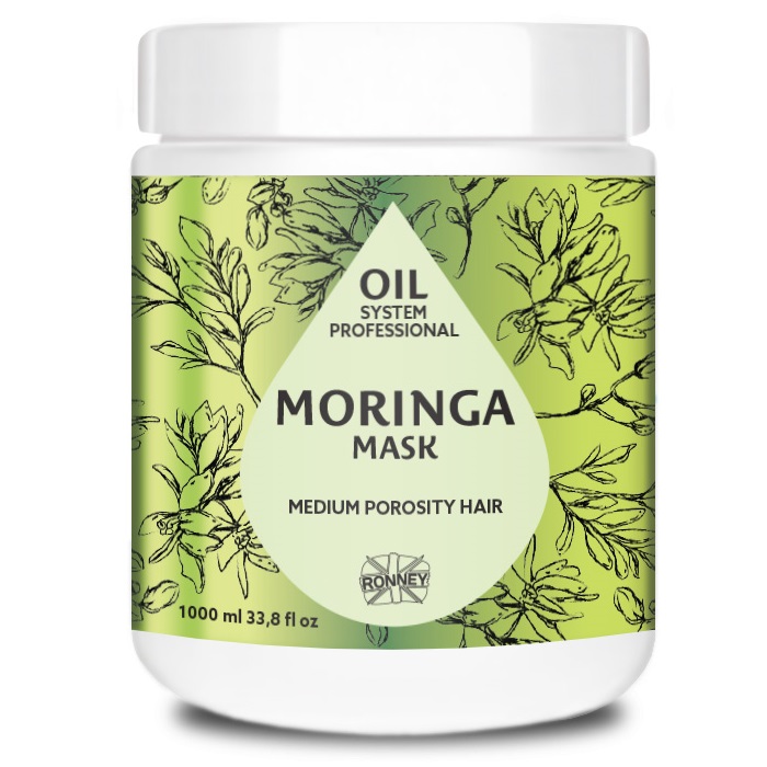 89009541696602953 Professional Oil System Medium Porosity Hair maska do włosów średnioporowatych Moringa 1000ml - obrazek 1