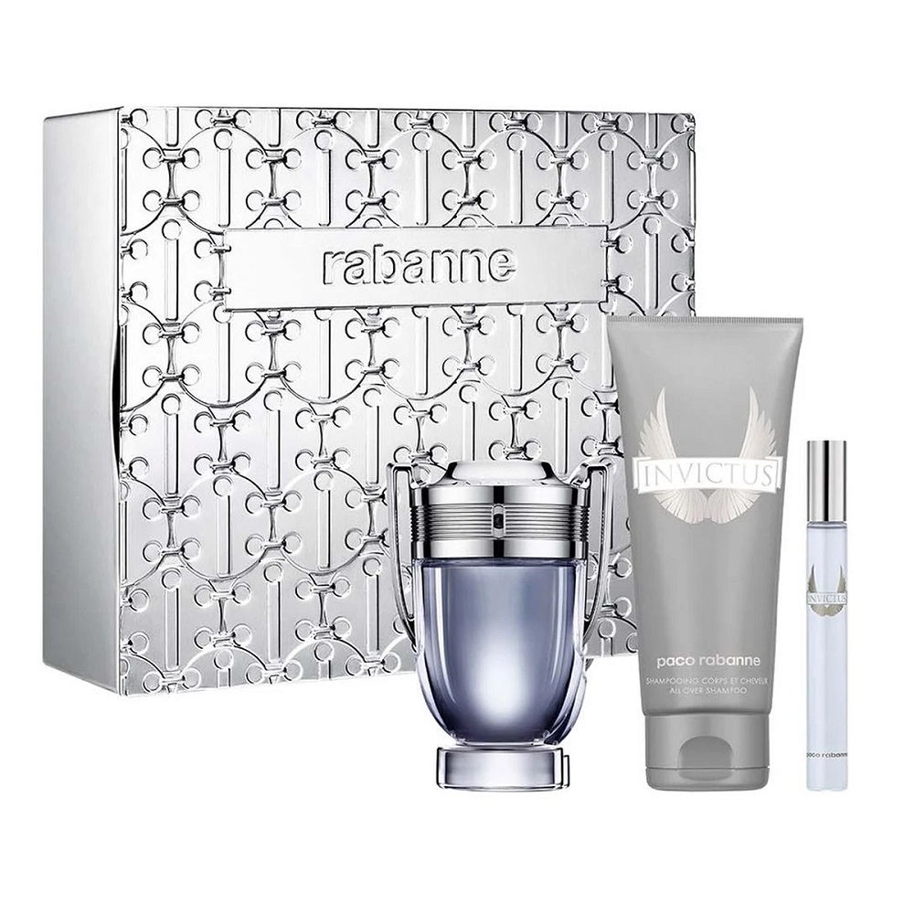 89020841700734840 Invictus zestaw woda toaletowa spray 100ml + woda toaletowa spray 10ml + żel do mycia ciała 100ml - obrazek 1