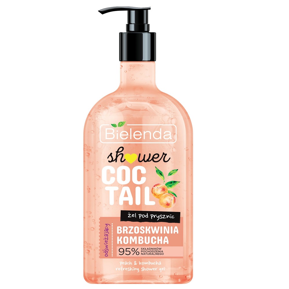 89113691697549619 Shower Cocktail odświeżający żel pod prysznic Brzoskwinia + Kombucha 400ml - obrazek 1