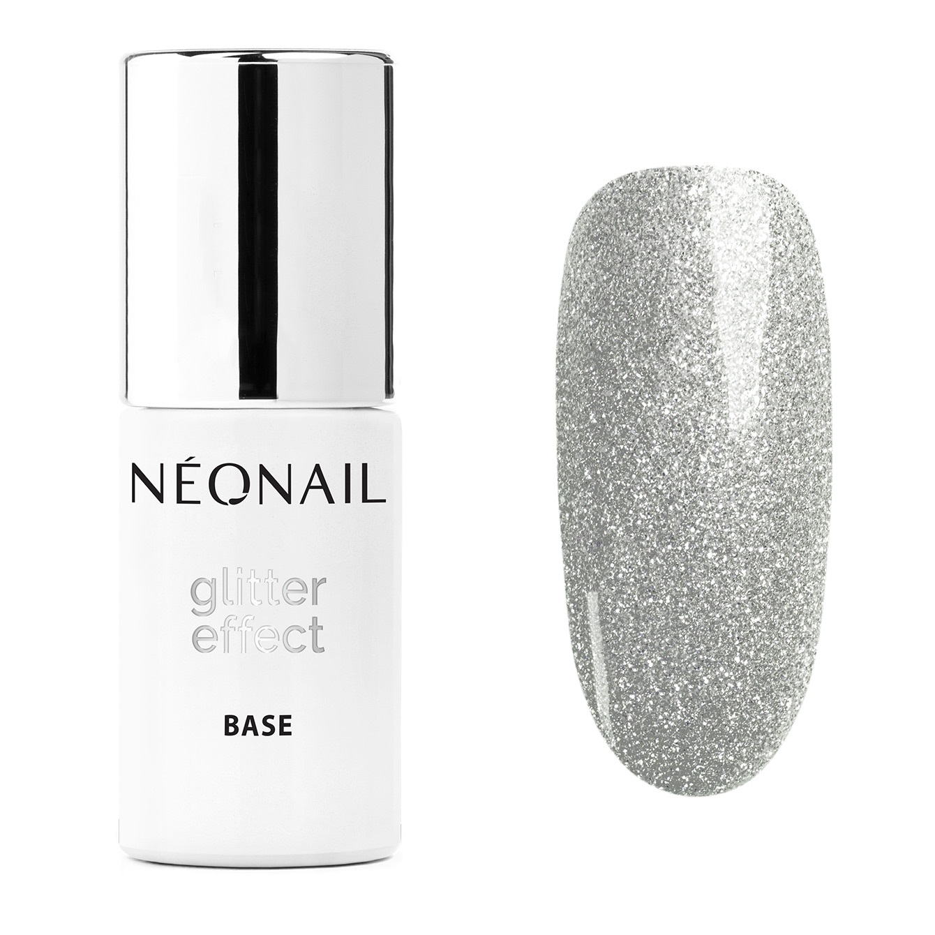 89184931697188085 Glitter Effect Base baza hybrydowa 9601-7 Silver Shine 7.2ml - obrazek 1