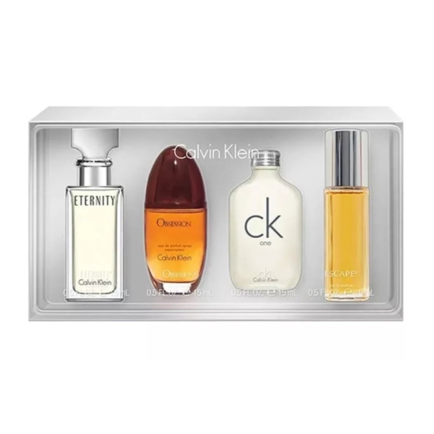 89184961712650073 Women Mini zestaw Obsession woda perfumowana spray 15ml + CK One woda toaletowa spray 15ml + Escape woda perfumowana spray 15ml + Eternity woda perfumowana spray 15ml - obrazek 1