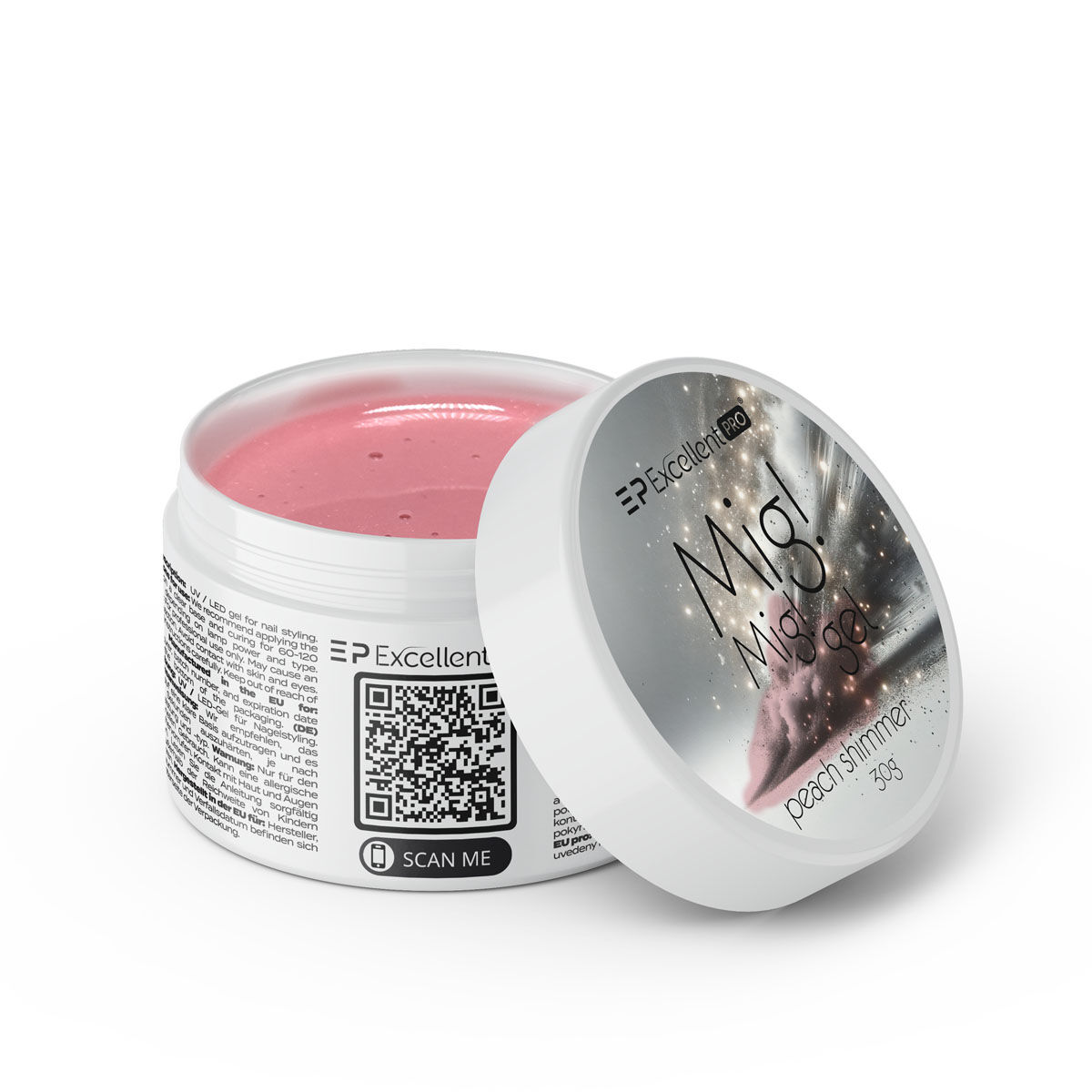 89291151761841512 Mig! Mig! Gel żel budujący Peach Shimmer 30g - obrazek 1