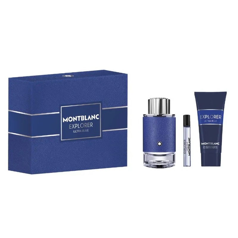 89422751733388641 Explorer Ultra Blue zestaw woda perfumowana spray 100ml + woda perfumowana spray 7.5ml + żel pod prysznic 100ml - obrazek 1