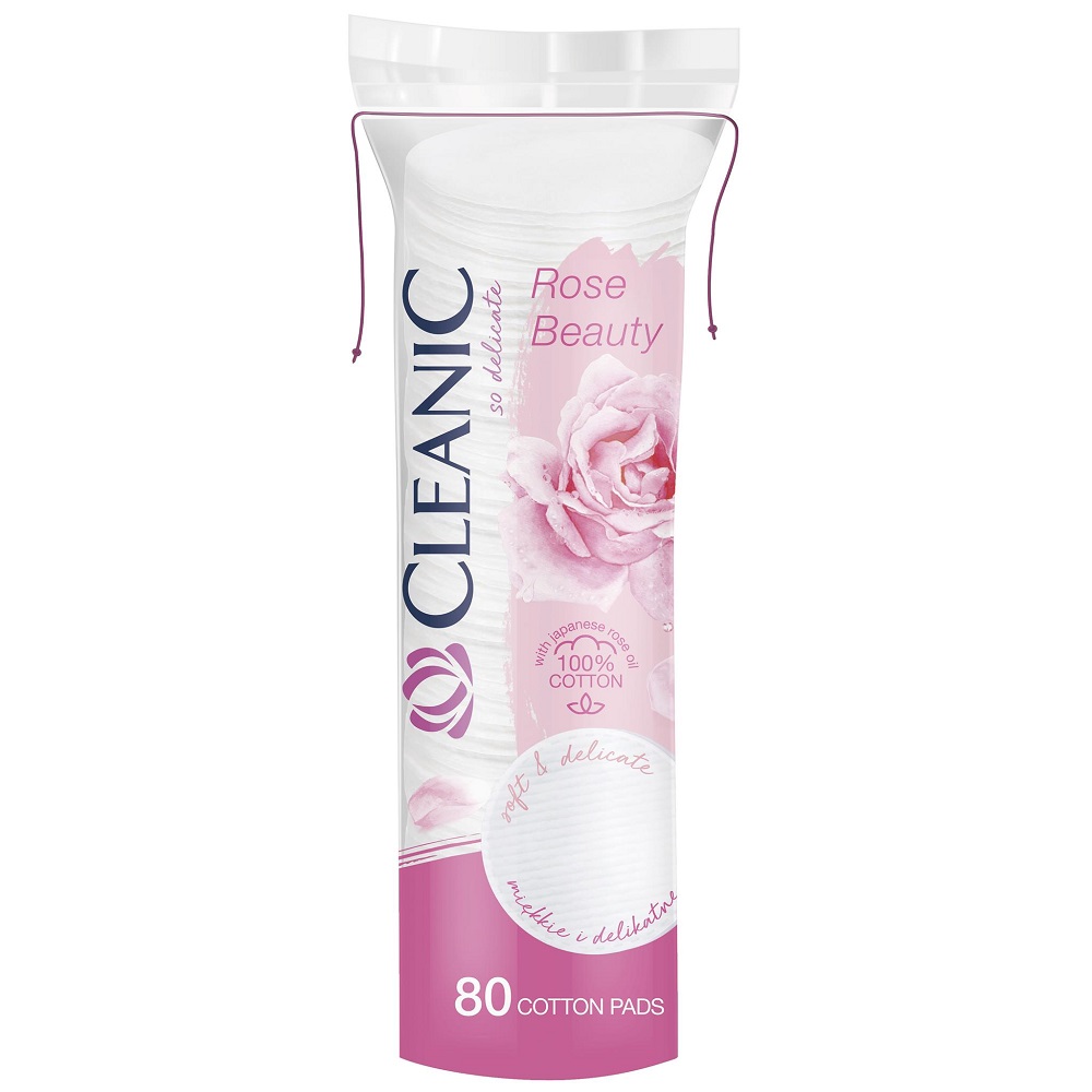 89587891601551300 Rose Beauty płatki kosmetyczne okrągłe 80szt. - obrazek 1