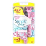 Simply Venus 3 jednorazowe maszynki do golenia dla kobiet 6szt.