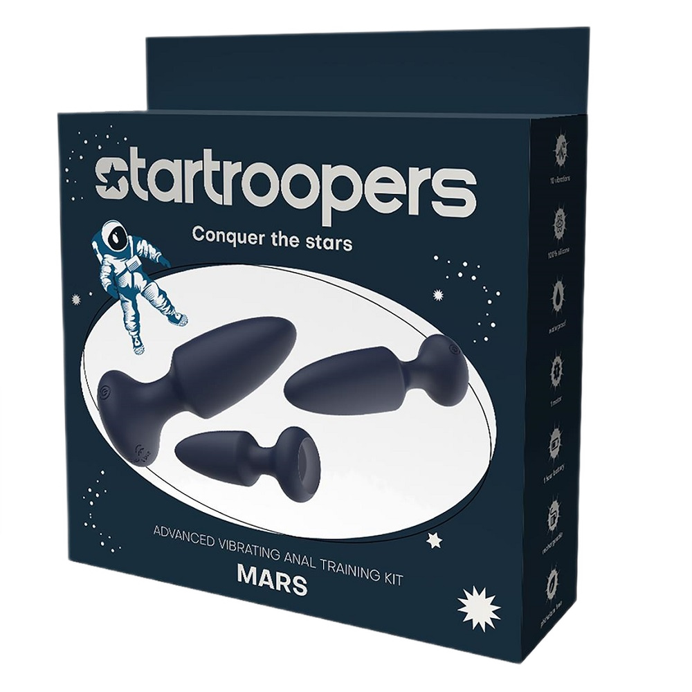 90001061710226862 Startroopers Mars Advanced Vibrating Anal Training Kit zestaw korków analnych 3szt. - obrazek 1